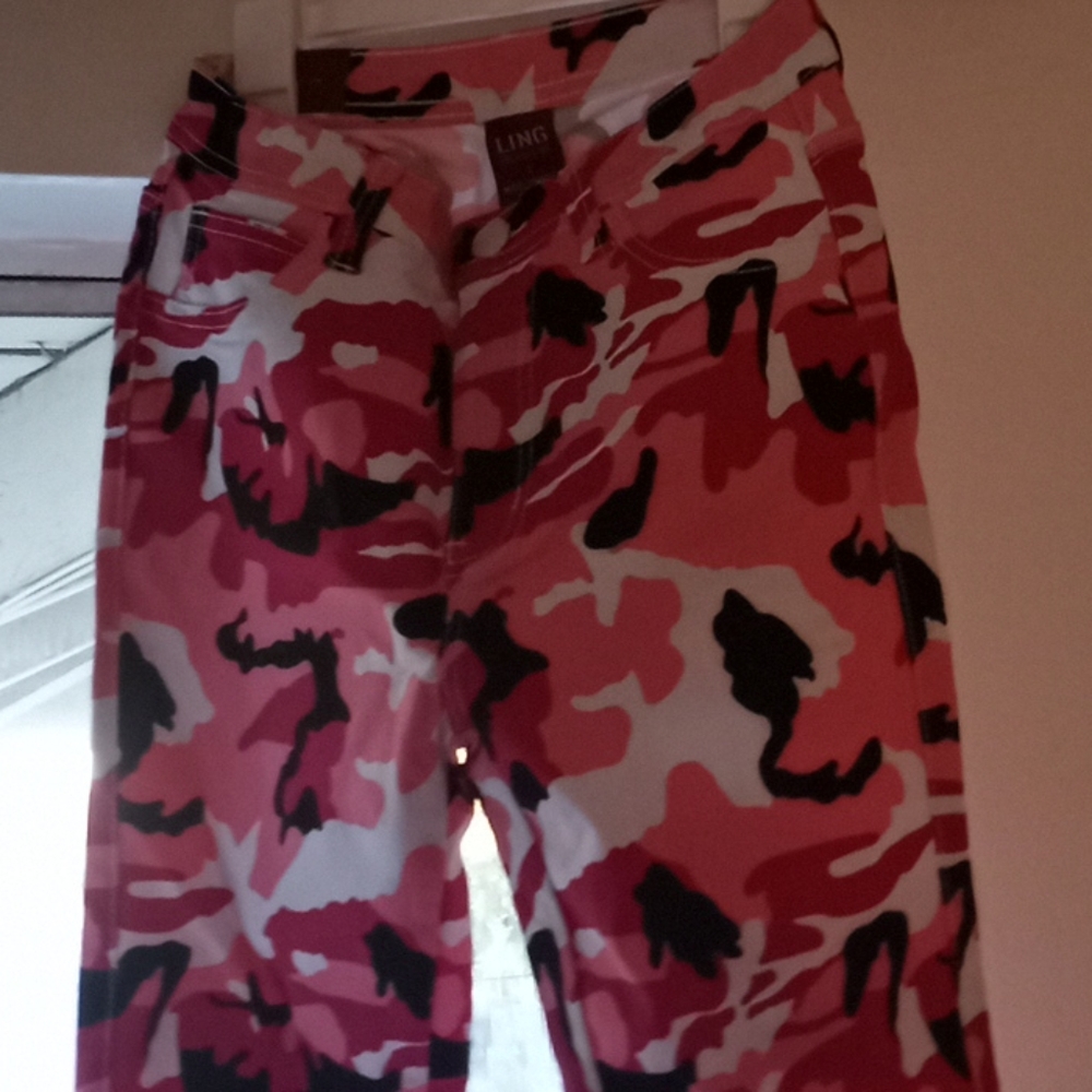Pants pink army